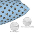 thumbnail image 3 of KLL french Bulldog Face Pillow Covers Envelope Closure,Super Soft and Cozy Fuzzy Fleece Pillow Case Cover (No pillow core） 16"x24", 3 of 5