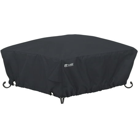 Large Square Fire Pit Cover Classic Accessories Full Coverage Square Fire Pit Cover - Water Resistant Outdoor Furniture Cover, 30