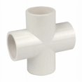 thumbnail image 1 of 4 Way Cross Pvc Fitting High Tensile, Acid And Alkali Resistant Ultra-deep Sleeve For Safer Attachment, For Diy Pvc Structures, 10pcs, 1 of 1