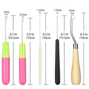 13 Pcs Dreadlocks Tool Set Includes 5 Latch Hook Crochet Needles, 3 Dreadlocks Crochet Hook and 5 Locking Hair Extensions Tool for Locs, Sisterlocks, Easyloc Hair