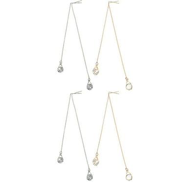 4 Pairs  Women Threader Earrings Drop Earrings Droplet Tassel Earrings Chain Earrings