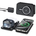 thumbnail image 1 of Cargador inalámbrico magnético para iPhone: estación de carga de viaje 3 en 1 para dispositivos Apple para iPhone 16 15 14 13 12 Pro Max Plus - Almohadilla de carga plegable para Apple Watch Series y, 1 of 5