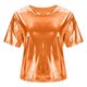 thumbnail image 4 of Tops de Cuello Redondo para las Mujeres de Moda Primavera Verano Manga Corta Base Blusa, Poliéster Suave Fresco Uso Diario, 4 of 6