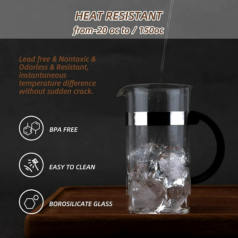 MAGICAFÉ French Press Coffee Maker – 1 or 2 Cups Small Stainless Steel  Coffee Maker Double Walled French Press Rainbow 12oz/350ml