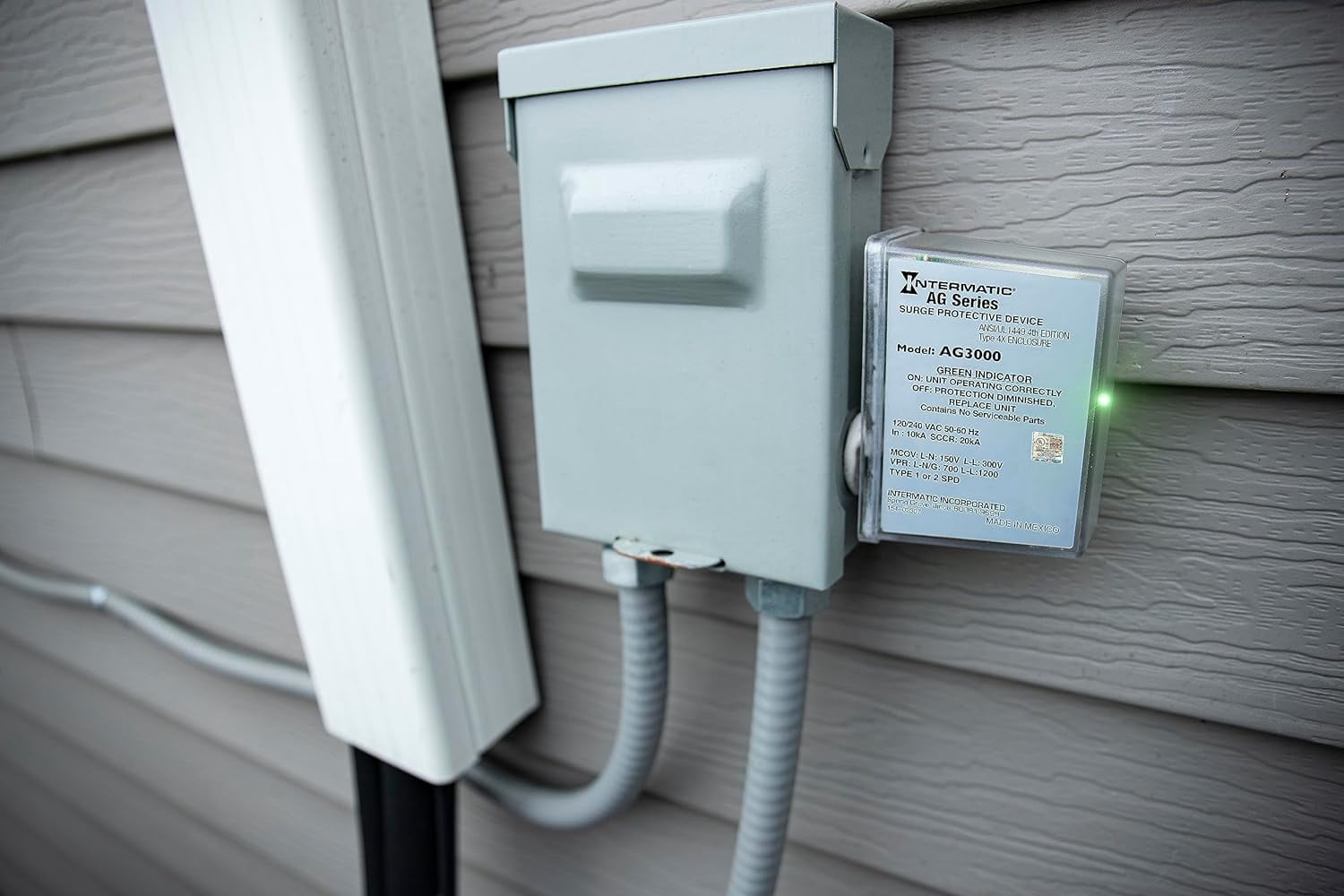 Intermatic Ag Series Whole House Surge Protective Device, 120/240 Vac, 4X Enclosure, Type 1 Or Type 2 Spd