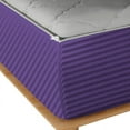 thumbnail image 5 of Zipper Fitted Sheet, Twin XL Size 39x80) 8 Inch Deep Pocket, 100% Egyptian Cotton, 800 TC, Stripe Purple Color., 5 of 7