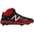 thumbnail image 2 of New Balance Men's 4040V5 Mid Metal Cleats Black/Red Medium 11, 2 of 4