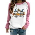 thumbnail image 2 of VKOYWKM Thanksgiving Sweatshirts for Women Vintage Thankful Graphic Crewneck Sweatshirt Color Block Raglan Long Sleeve Pullover Tops, 2 of 4