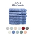 thumbnail image 4 of Hencely 6-Piece Turkish Cotton Washcloth Set – Soft, Absorbent & Durable Face Towels 12x12 in – Blue, 4 of 7