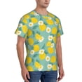 thumbnail image 5 of Rocae Lemons Chamomile Flowers And Leaves for Men's Moisture-Wicking Crew Tee - T-Shirt for Sports, Outdoor Activities, and Casual WearLarge, 5 of 9