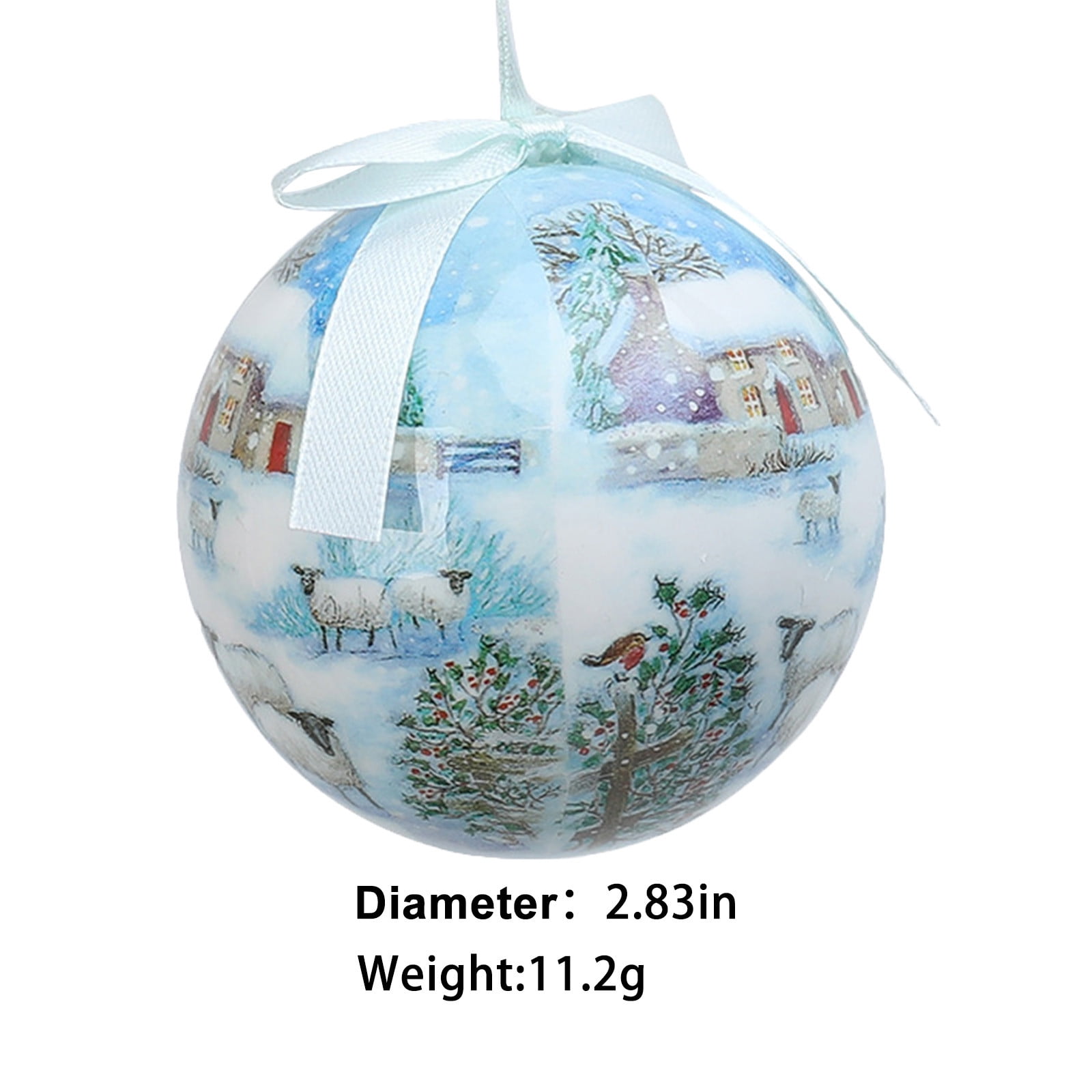 Anstore Boules De Noël Rouge Vert Blanc, 6cm Boule De Sapin De Noël, 16 Décoration De