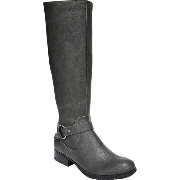 Women's Life Stride X-Felicity Wide Calf Riding Boot Dark Grey Synthetic 6 W