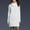 White, variant on Guzom Sweater Dresses for Women- Loose Turtleneck Knitted Long Sleeve Fall and Winter Midi Dresses Brown Size 2XL