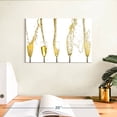 thumbnail image 3 of Elephant Stock Champagne Streams Wall Art - Horizontal Canvas Wall Art - Living Room Wall Decor - Food And Drink Canvas - White And Yellow Decor - 12" x 8", 3 of 8