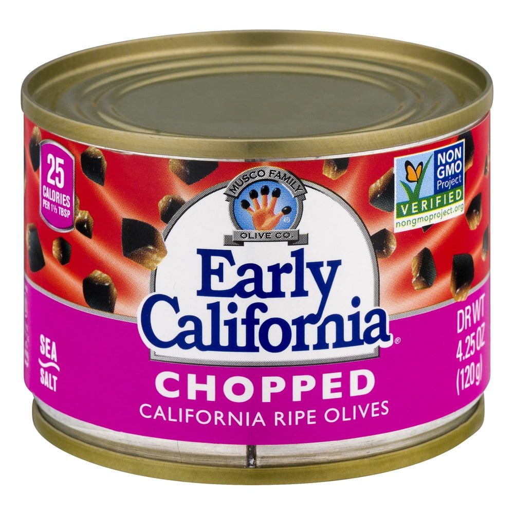 Early California Chopped Ripe Olives, 4.25 oz by Musco Family Olive Co.
