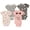 Pink, variant on Gerber baby-girls 4-pack Short Sleeve Onesies Bodysuits Newborn Leopard Pink