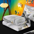 thumbnail image 5 of meiyoeat Modern Marble Art Zipper Twin Comforter Sets with Fitted Sheet and 2 Pillowcases For Women Men,Abstract Swirl Design Zipper Bedding Set For Adults,Black Reversible,4-Piece, 5 of 7