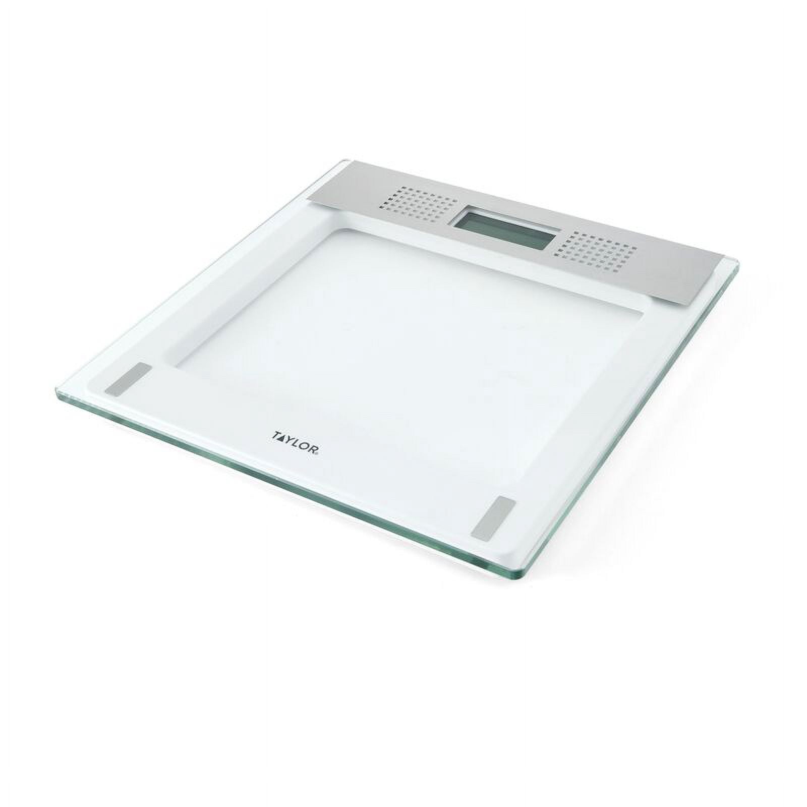 Taylor 12.2 x 12.2 inch Digital Talking Scales Clear Glass White