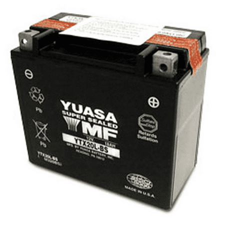 - YUASA YTX20L-BS MAINTENANCE FREE 12 VOLT BATTERY