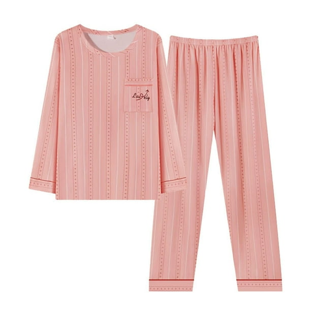 Conjunto de pijama para mujer - Poliéster, tallas grandes, tirantes, dos piezas - M-XXL