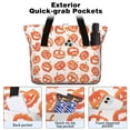 thumbnail image 2 of Tote Bag for Women - Halloween Jack O Lantern Silhouettes Pattern Shoulder Bag - Large Utility Work Duffle Bag with Zipper Handbag for Travel, Work, Sprots, 2 of 5