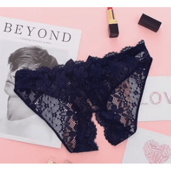 Women’s Lace Floral Underwear – , Mid-Rise Panty