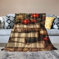 thumbnail image 2 of Chilfamy Holly Ornaments Throw Blanket for Couch Outdoor Unisex Gift Lightweight Soft Blanket for All Seasons 60x80in, 2 of 6