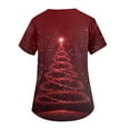 thumbnail image 5 of Christmas Scrubs Top for Women Funny Xmas Graphic Short Sleeve V-Neck Medical Nurse Shirt Soft Casual Christmas Uniform with Pockets, 5 of 6