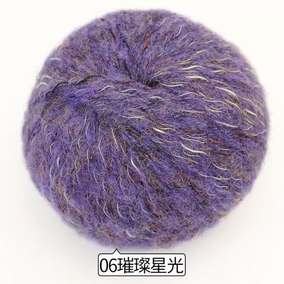 XmhyTop-A 50g Colorful Gradient Yarn Multi-Colored DIY Knitting Yarn for Scarves Sweaters, Soft Spinning Craft Yarn,Purple