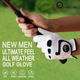 thumbnail image 7 of FINGER TEN Men’s Golf Glove Left Hand Right with Ball Marker Value 2 Pack, Weathersof Grip Soft Comfortable, Fit Size Small Medium ML Large XL, 7 of 7