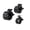 Black, variant on Strength Training Weight Plate Clamps Set, 3 Piece Collars with Threaded Inner Profile for Barbells and Dumbbells