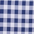 thumbnail image 5 of BalsaCircle 60" x 102" Gingham Checkered Polyester Tablecloth Navy Blue and White, 5 of 8
