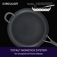 thumbnail image 5 of 14 Inch Hard Anodized Nonstick Fry Pan with Helper Handle - Dishwasher Safe, 5 of 11