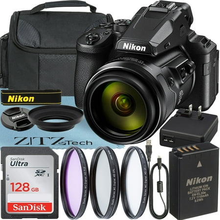 Nikon COOLPIX P950 Digital Camera with 83x Optical Lens + SanDisk 128GB Memory Card + Case + ZeeTech Basic Bundle