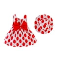 thumbnail image 3 of Sngxgn Girl's A Line Flowy Ruffle Sleeveless Party Mini Dress(Red,11), 3 of 5