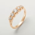 thumbnail image 3 of LBG British Made 14k Rose Gold Cubic Zirconia Womens Band Ring - 33 size options - Size 8.25, 3 of 7