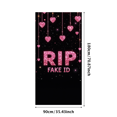 thumbnail image 1 of Glittery Pink RIP FAKE ID Banner Backdrop Decor for Party Celebrations Photo Props Event Decorations Backgrounds, 1 of 4