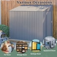 thumbnail image 2 of Upgraded 4x7 FT Heavy-Duty Metal Storage Shed, Sloped Roof Thickened Galvanized Steel Lean-to Outdoor Tool Shed with Lockable Side Door for Garden, Patio, Backyard, 2 of 8