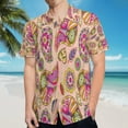 thumbnail image 5 of High Quality Hawaiian Shirts for Men Short Sleeve Aloha Beach Shirt Floral Summer Casual Button Down Shirts Blouses PXPY66, 5 of 7