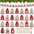 thumbnail image 1 of Calendrier de l'Avent Sacs 2024, Calendriers de l'Avent de Noël Décoration de Noël avec 24 Sacs en Papier et Corde de Coton de 10 m et Clips Réutilisables, 1 of 5