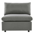 thumbnail image 6 of Modway Commix Overstuffed Outdoor Patio Armless Chair in Charcoal, 6 of 7
