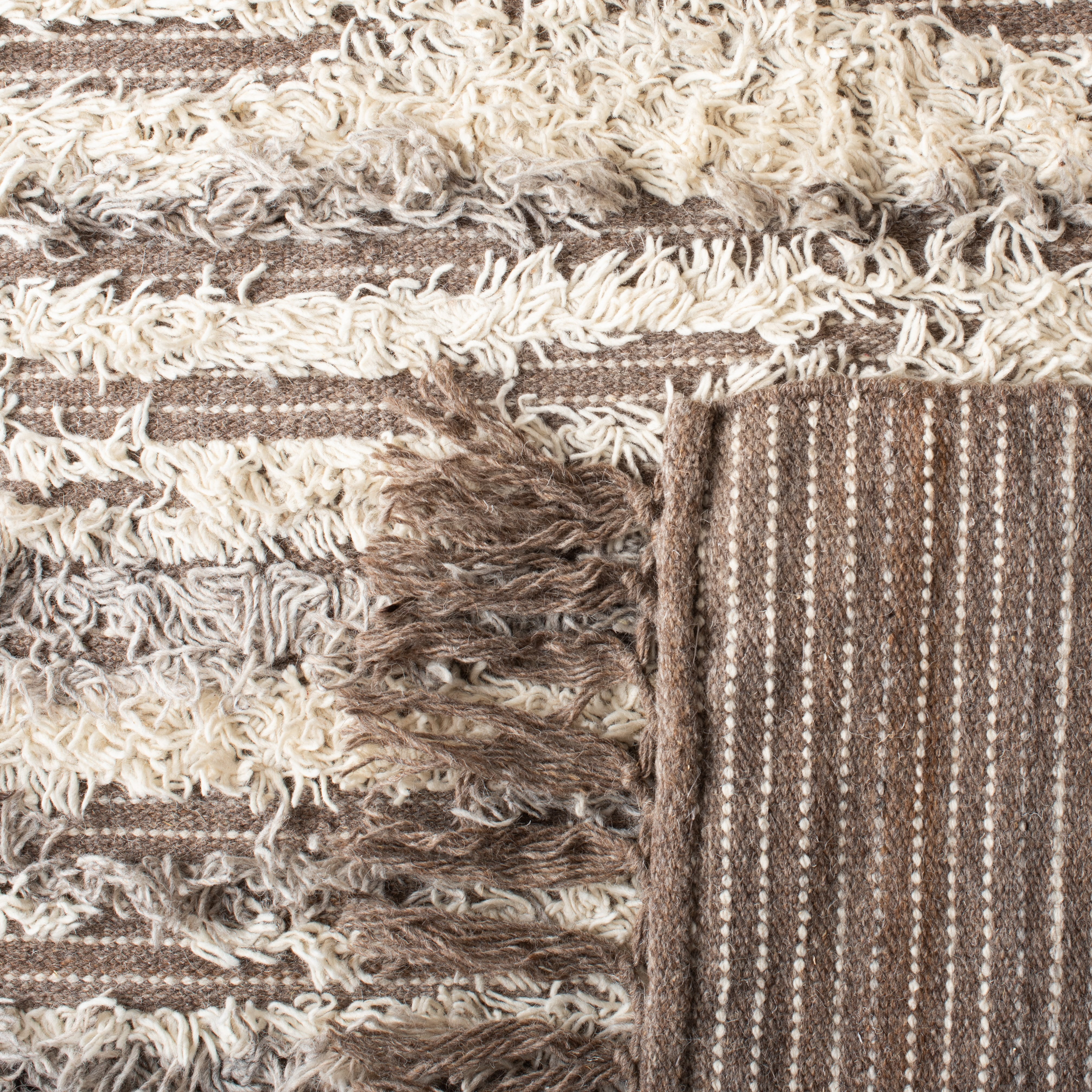 SAFAVIEH Casablanca Dominic Distressed Wool Area Rug, Natural/Ivory, 5' x 8'