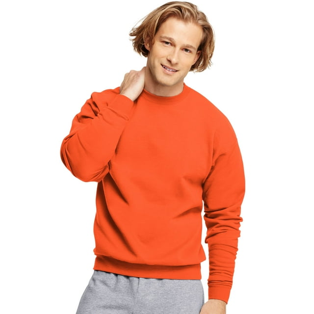 Hanes Chandail Molletonné à Col Rond ComfortBlend EcoSmart pour Hommes - Meilleur Vendeur, 2TG, Orange