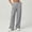 Gray, variant on Baggy Pants Linen Trousers Women High Waiste Elastic Wide Leg Work Pants Stretchy Pleated Pull On Dress Trousers Business Casual Loose Pants with Pockets for Office and Daily Black 3X