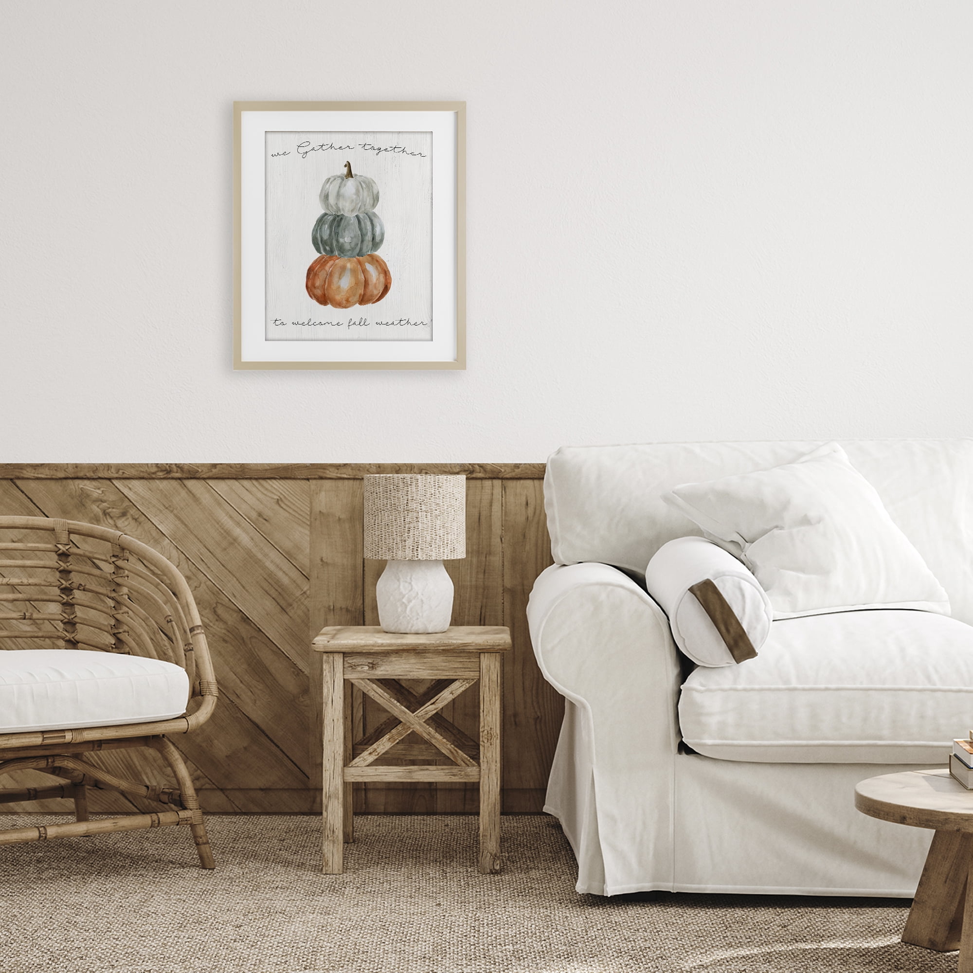 Stupell Industries Gather Together Fall Weather Birch Framed Print Under Glass, design by Livi Finn