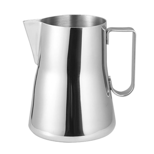 Tazas para espumar leche, capuchino, latte art, jarra para café expreso 600ml de plata