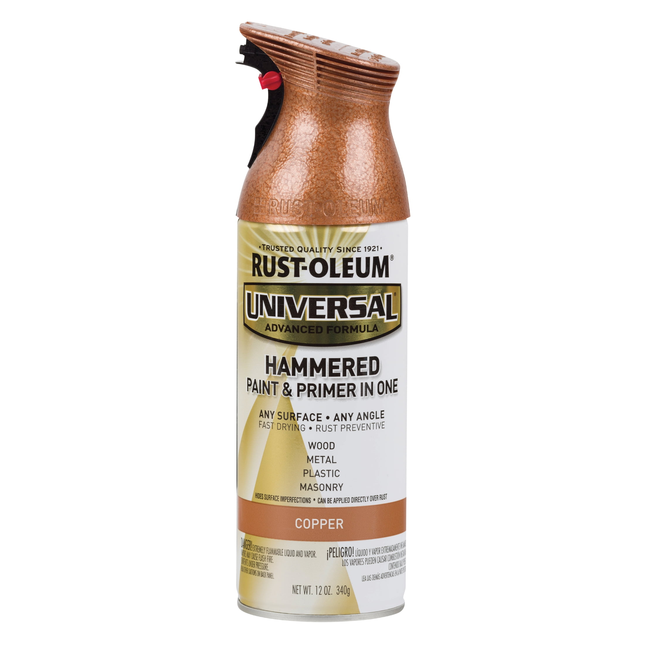 Copper, Rust-Oleum Universal All Surface Interior/Exterior Hammered Spray Paint-247567, 12 oz
