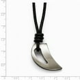 thumbnail image 2 of Stainless Steel Polished and Brushed Black Ip-plated Claw Necklace - 20 Inch - Measures 19.75mm Wide, 2 of 2