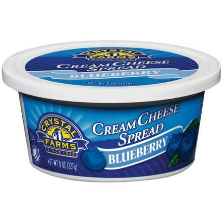 Crystal Farms Cream Cheese Blueberry Spread, 8 oz - Walmart.com
