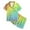 0-Yellow84, variant on WOYY Girls Outfit Set Gradient Scales Print Short Sleeve Top Shorts Sleepwear, Sizes 2-3T
